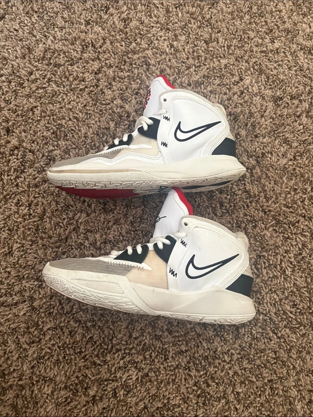 Nike Kyrie Infinity Man Machine Kids Basketball Shoes White Grey Red